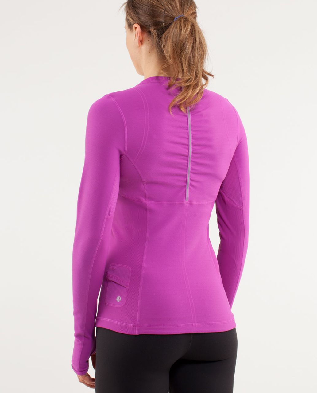 Lululemon Run:  Switch Back Long Sleeve - Ultra Violet /  Heathered Ultra Violet