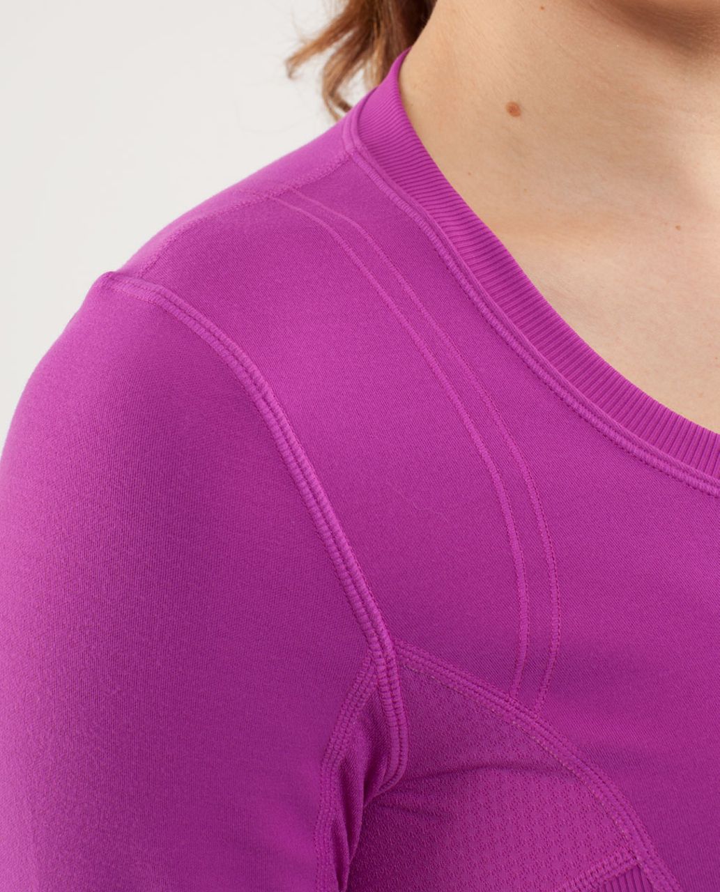 Lululemon Run:  Switch Back Long Sleeve - Ultra Violet /  Heathered Ultra Violet