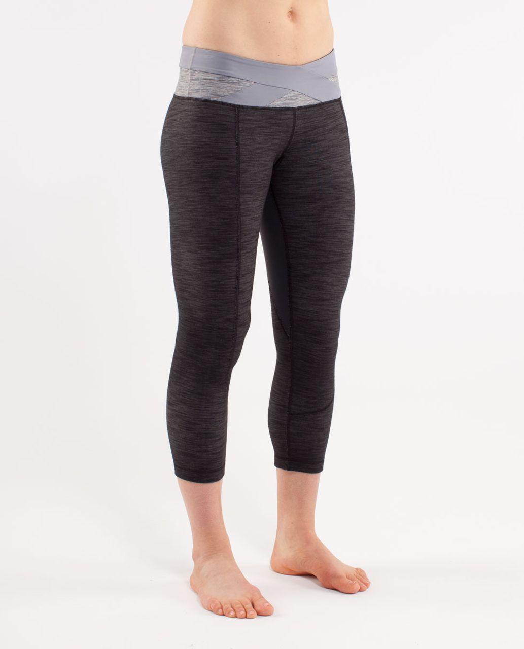 Lululemon Power House Crop - Black /  Wee Are From Space Coal Fossil /  Fossil