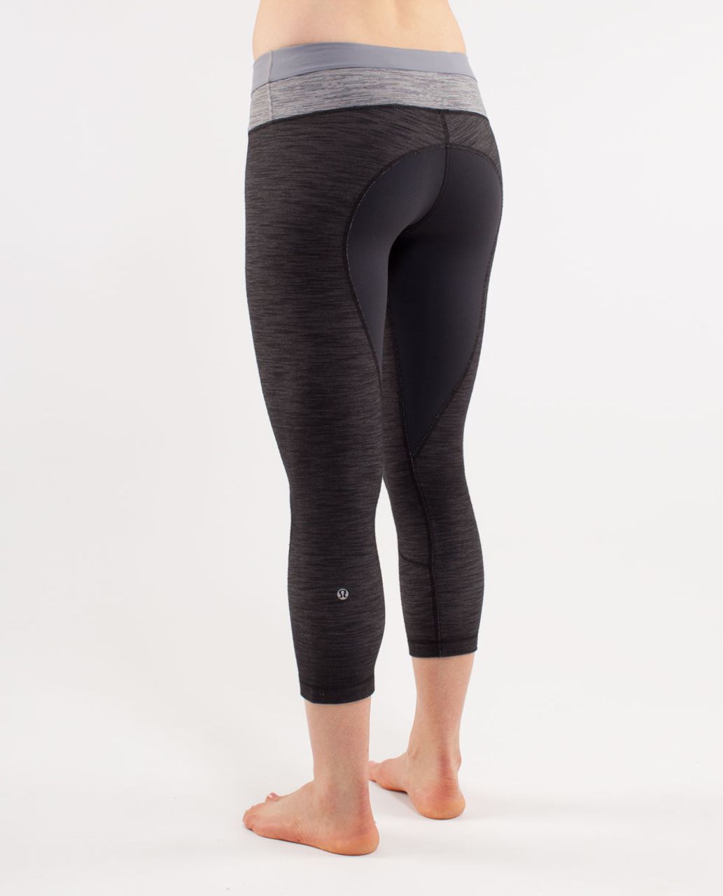 Lululemon Power House Crop - Black /  Wee Are From Space Coal Fossil /  Fossil
