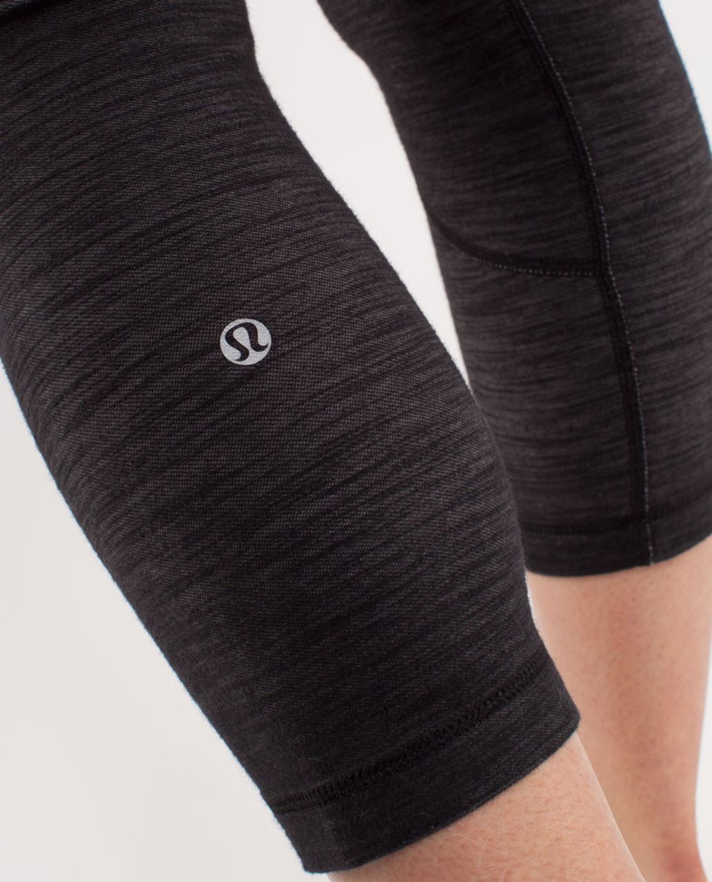 Lululemon Power House Crop - Black /  Wee Are From Space Coal Fossil /  Fossil