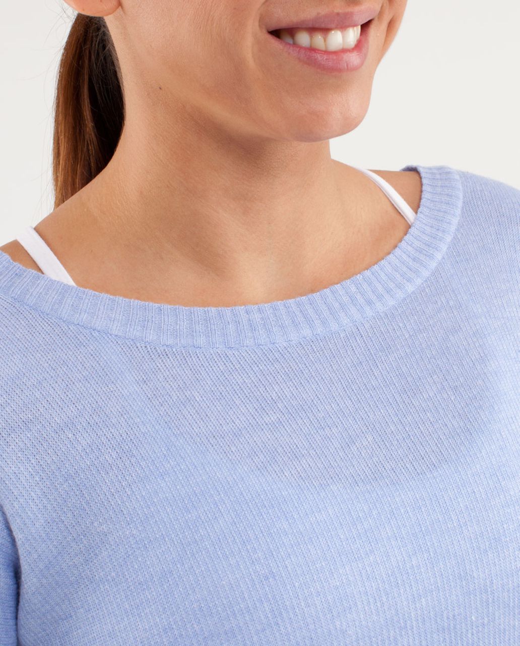 Lululemon Yin Me Pullover - Heathered Lavender Dusk /  White