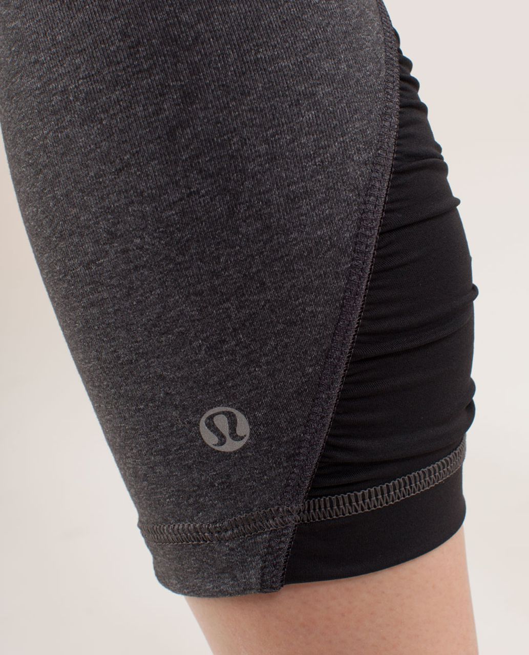 Lululemon Embrace Crop Full-On Luon Leggings, Sz 8, Heathered Cadet Blue