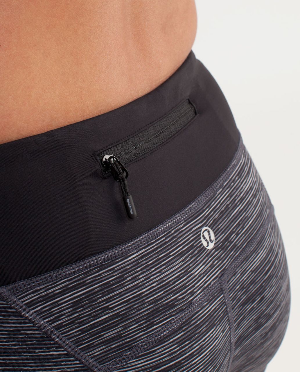 Lululemon Run:  Shorty Short - Wee Are From Space Black Combo /  Cut Out Lace Silicone Black