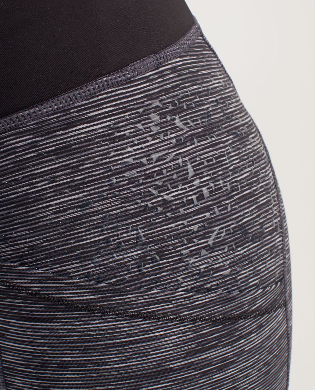 Lululemon Run:  Shorty Short - Wee Are From Space Black Combo /  Cut Out Lace Silicone Black