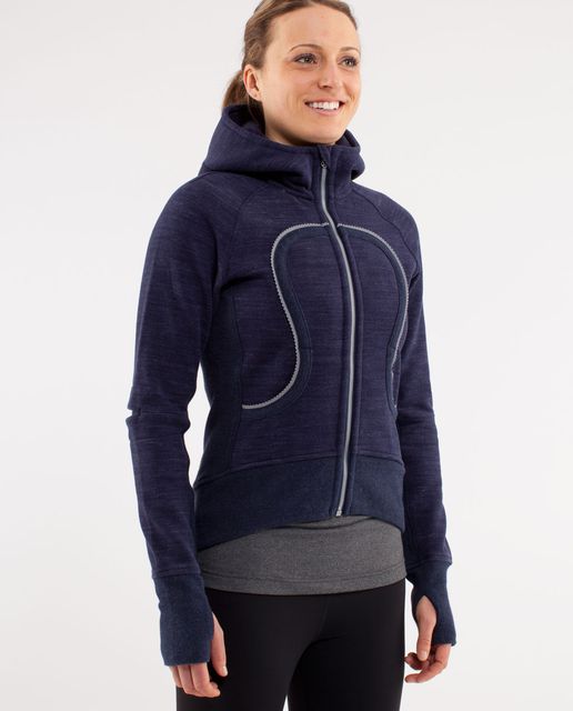 NWT Lululemon Scuba Hoodie III Heathered Marled Black Grape Blue