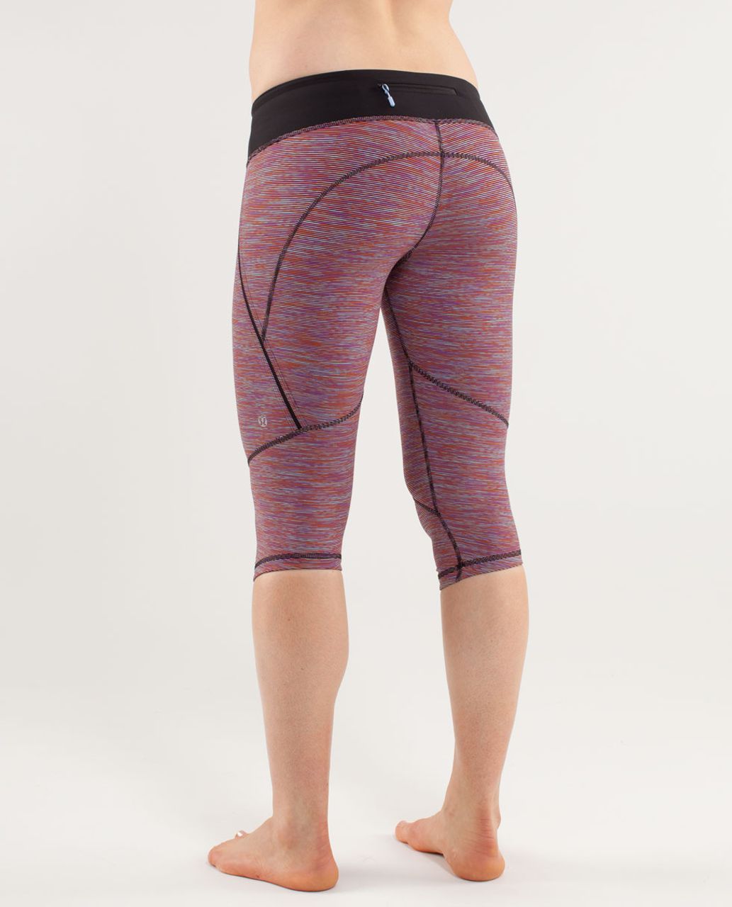 Lululemon Run:  Excel Crop - Wee Are From Space Black March Multi /  Black