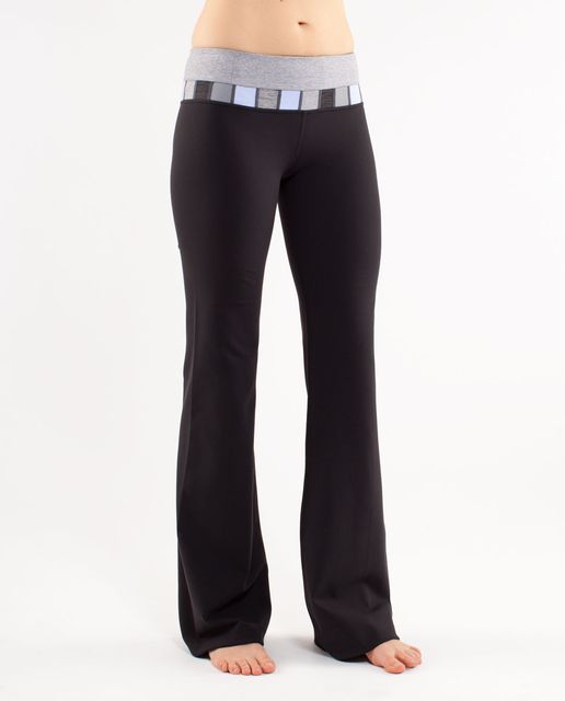 Lululemon Groove Pant (Tall) - Black / Heathered Pop Orange / Pow