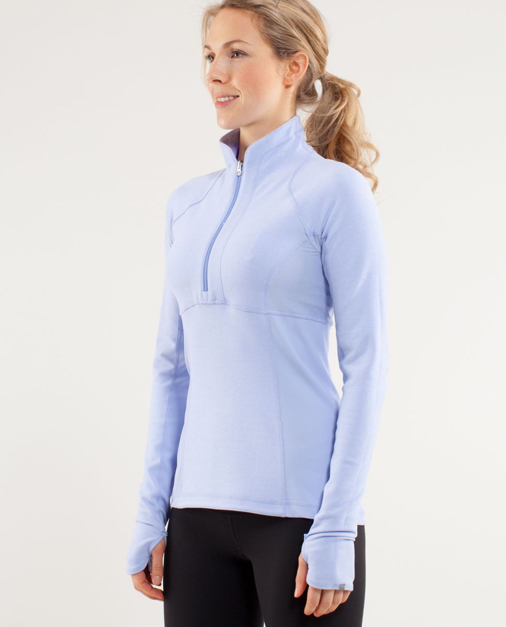 Lululemon Run:  Switch Back 1/2 Zip - Lavender Dusk /  Heathered Lavender Dusk