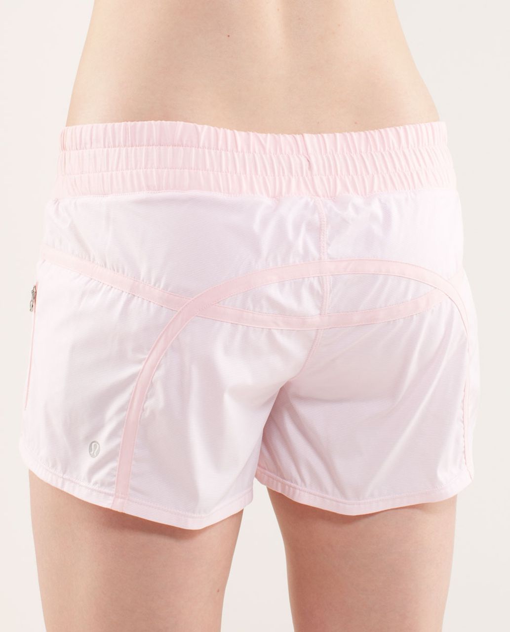 Lululemon Run:  Tracker Short II - Wee Stripe White Blush Quartz /  Blush Quartz