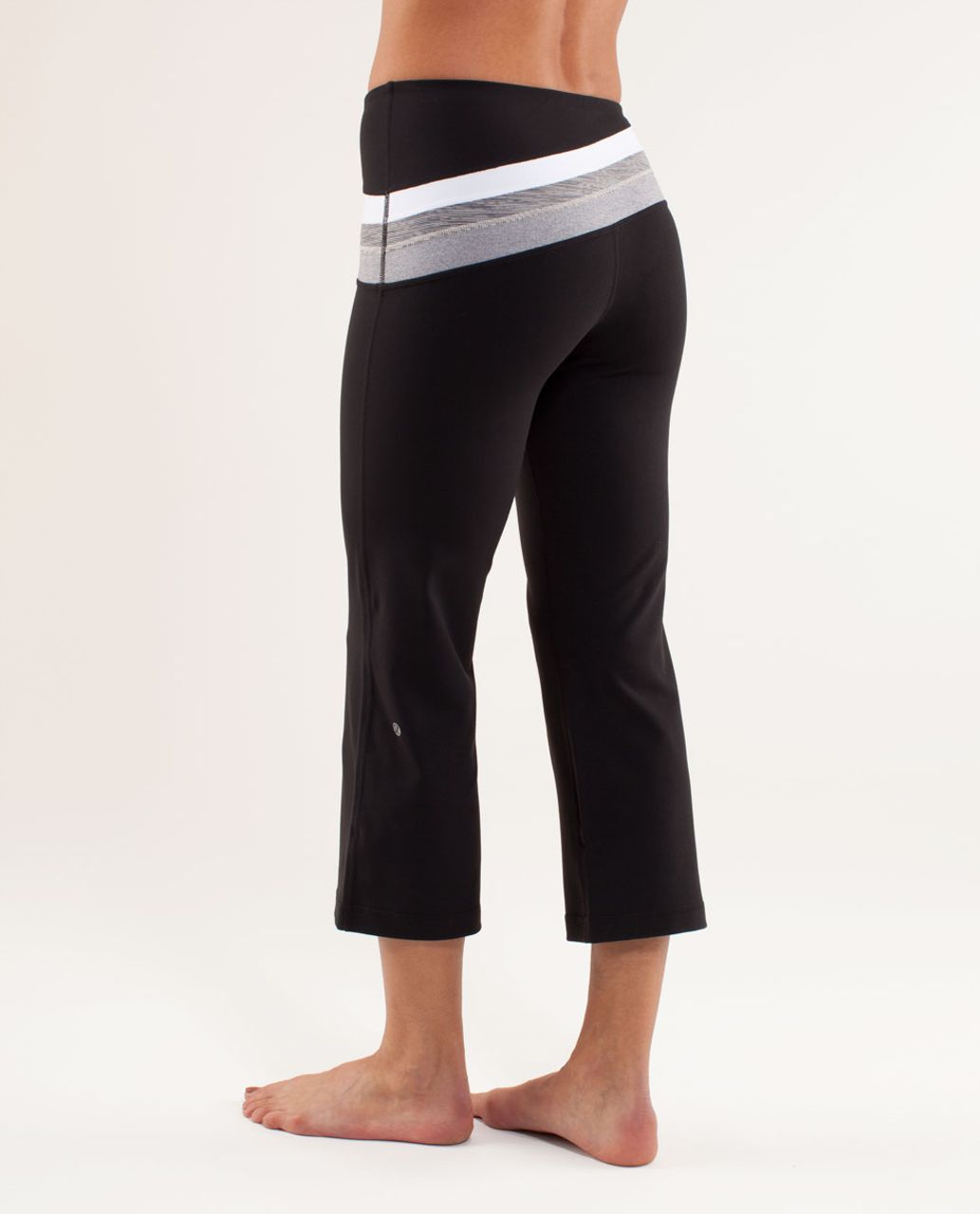 Lululemon Retro Rainbow Crop - Black /  White /  Wee Are From Space Coal Fossil