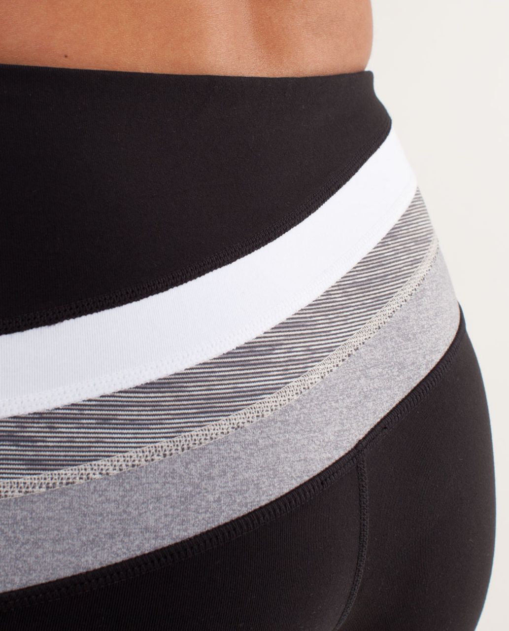 Lululemon Retro Rainbow Crop - Black /  White /  Wee Are From Space Coal Fossil