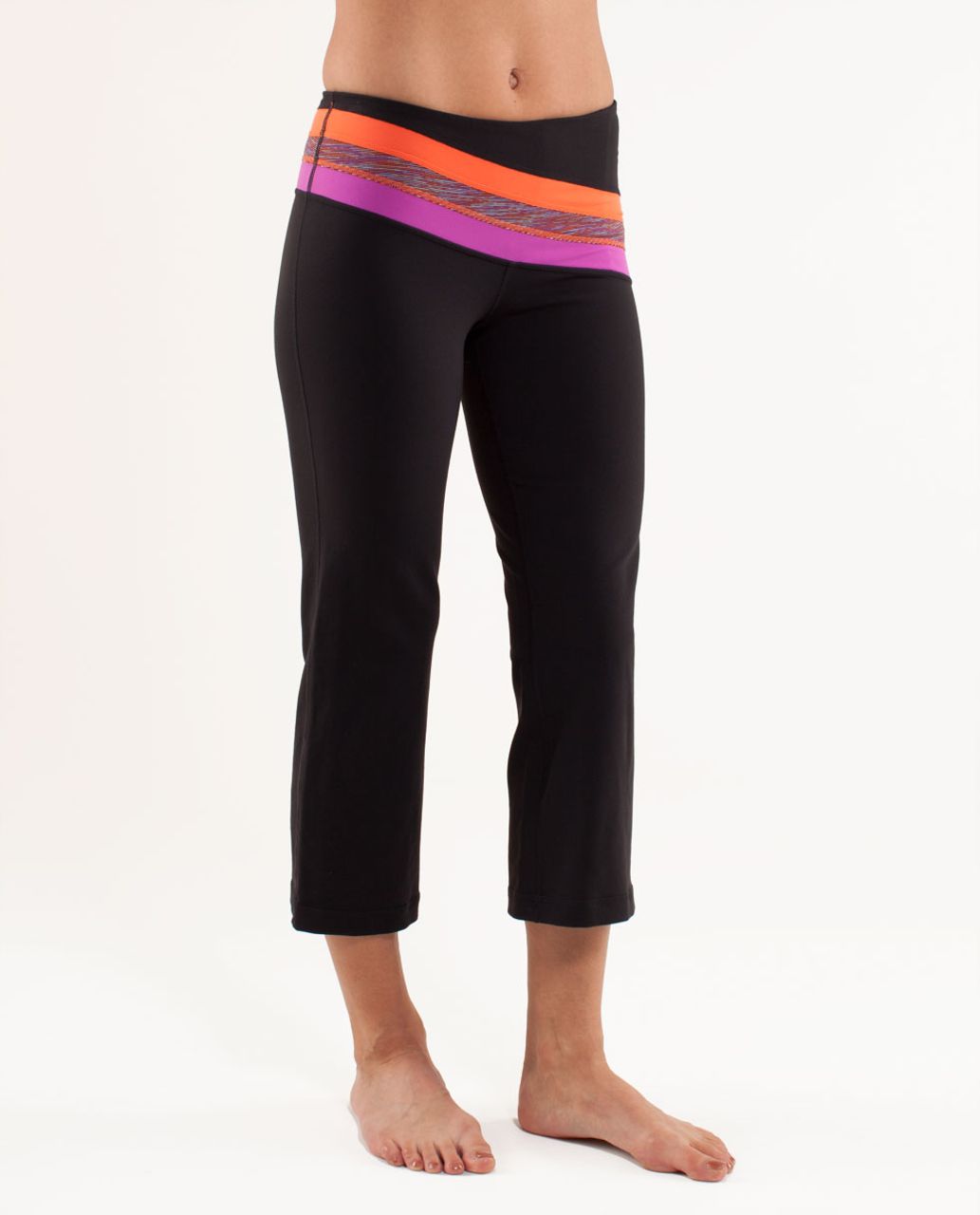 Lululemon Retro Rainbow Crop - Black /  Dazzling /  Wee Are From Space Black March Multi