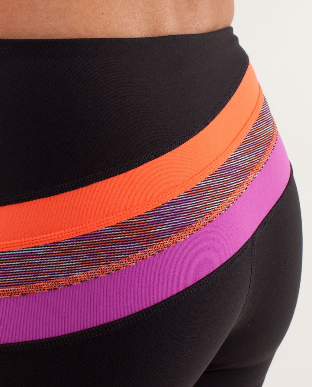 Lululemon Retro Rainbow Crop - Black /  Dazzling /  Wee Are From Space Black March Multi