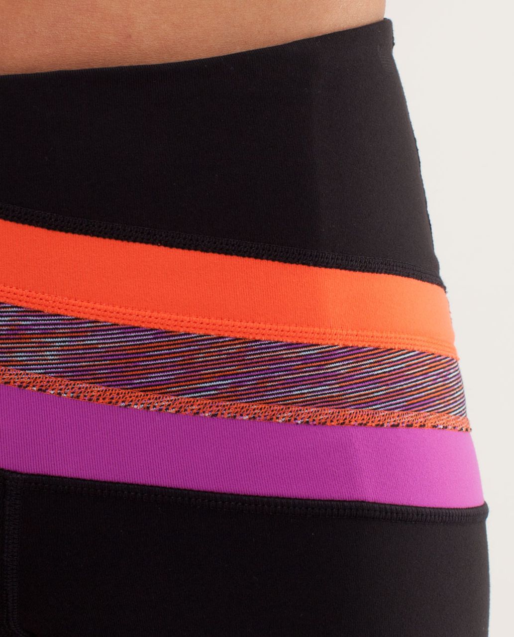 Lululemon Retro Rainbow Crop - Black /  Dazzling /  Wee Are From Space Black March Multi