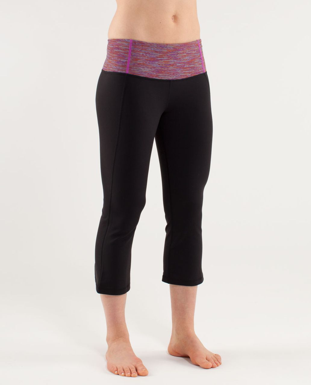 Lululemon Gather & Crow Crop - Black /  Wee Are From Space Black March Multi /  Ultra Violet