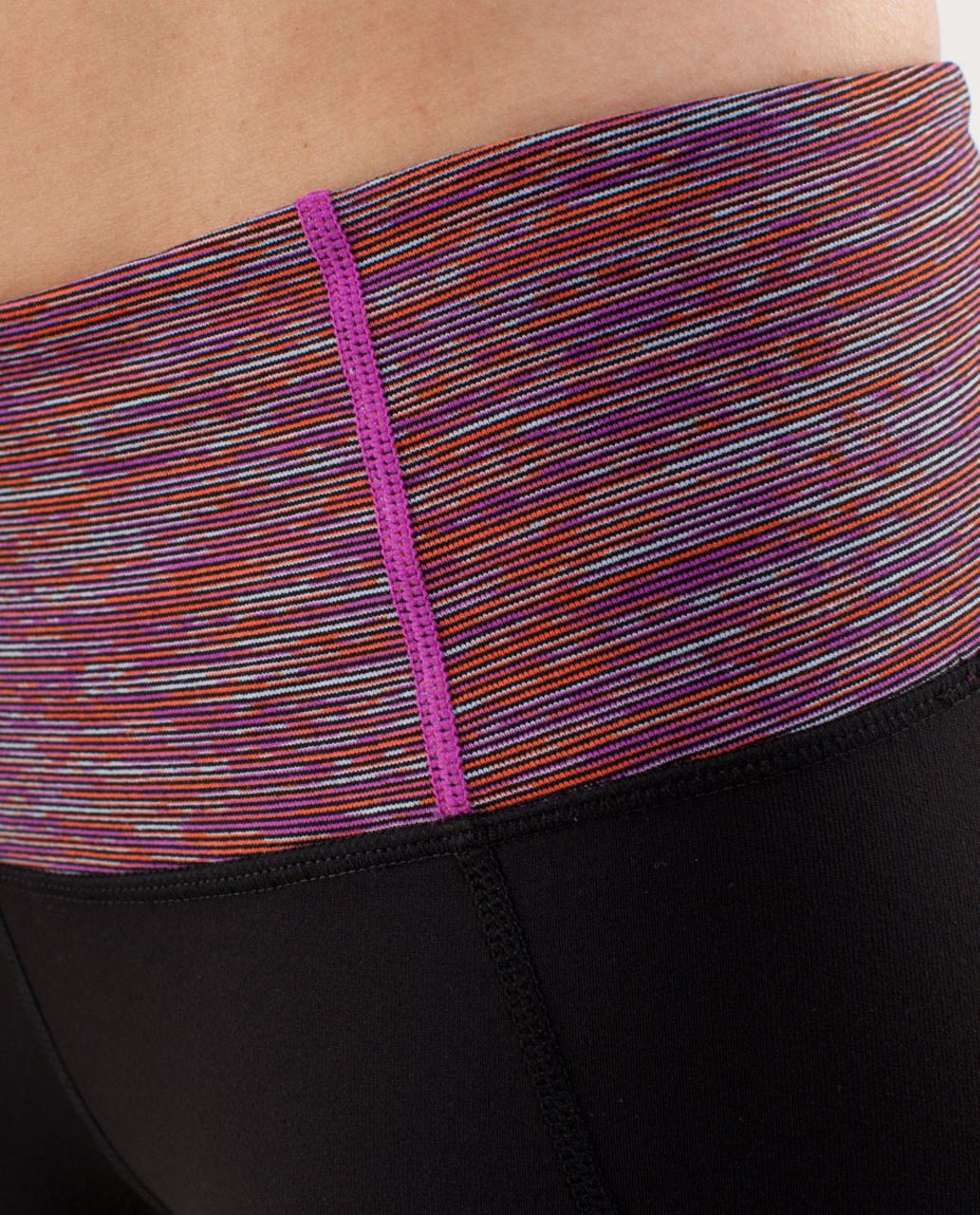 Lululemon Gather & Crow Crop - Black /  Wee Are From Space Black March Multi /  Ultra Violet