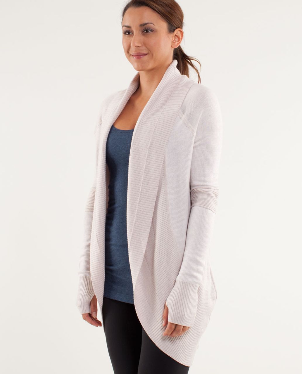 Lululemon Transformation Wrap - Heathered Dune /  White