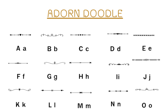 Thumbnail 2 of Adorn Doodle Font
