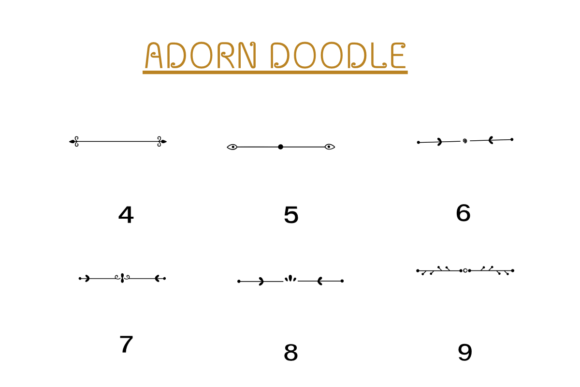 Thumbnail 4 of Adorn Doodle Font
