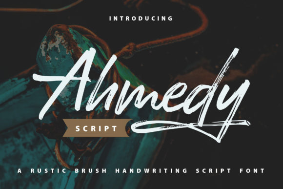 Preview of Ahmedy | Rustic Brush Handwriting Script Font