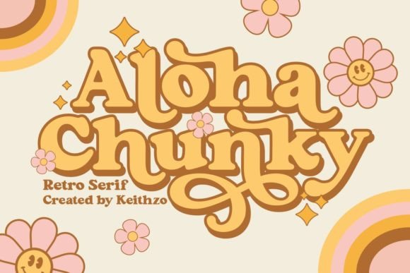 Preview of Aloha Chunky Font