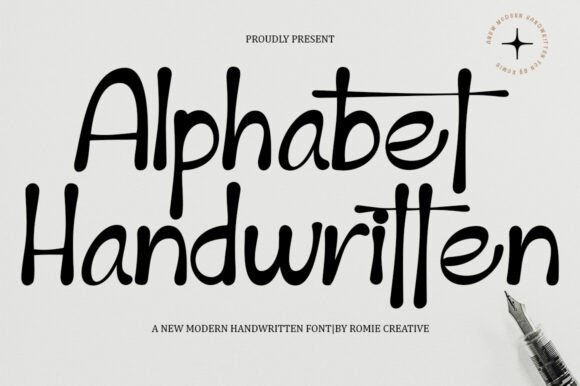 Preview of Alphabet Handwritten Font