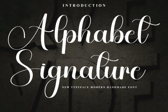 Preview of Alphabet Signature Font
