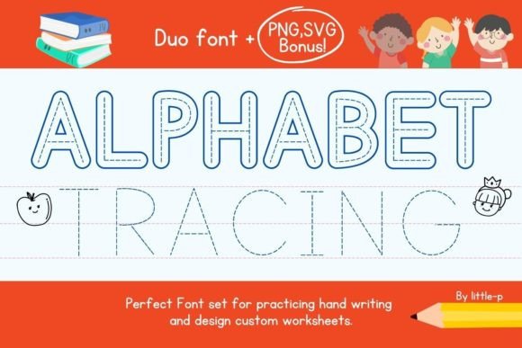Preview of Alphabet Tracing Font