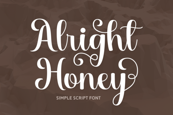 Preview of Alright Honey Font