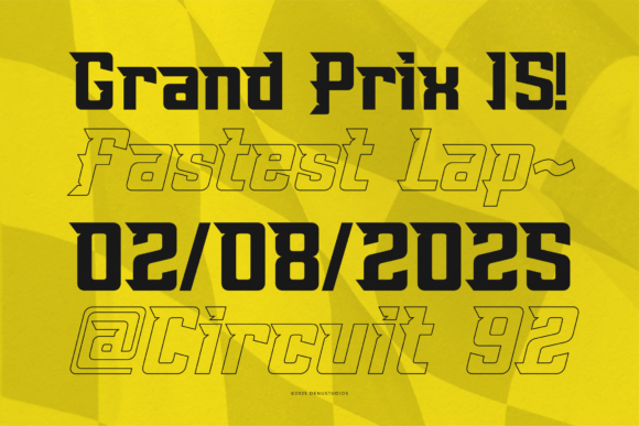 Thumbnail 3 of Amang Racing Font