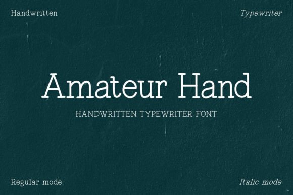 Preview of Amateur Hand Font