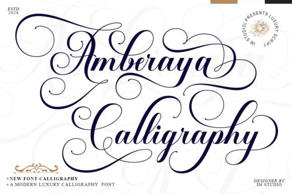 Preview of Amberaya Calligraphy Font