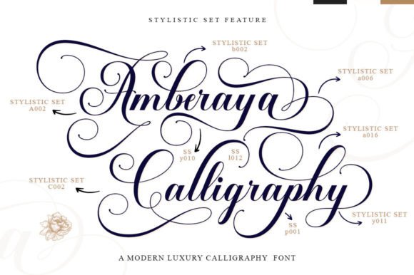 Thumbnail 3 of Amberaya Calligraphy Font