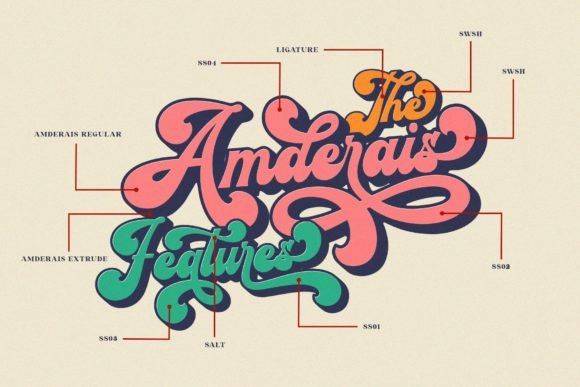 Thumbnail 3 of Amderais Font