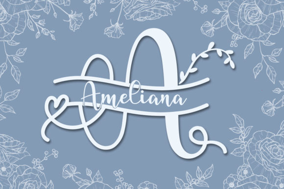 Preview of Ameliana Monogram Font