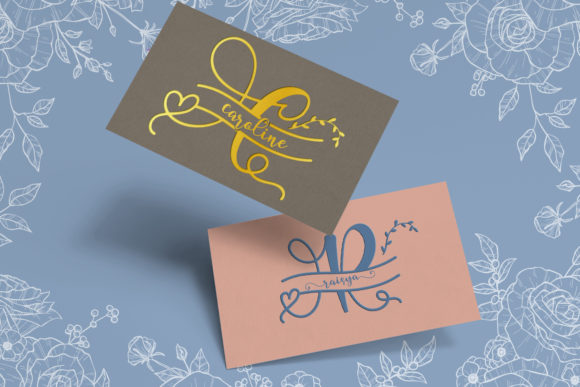 Thumbnail 2 of Ameliana Monogram Font