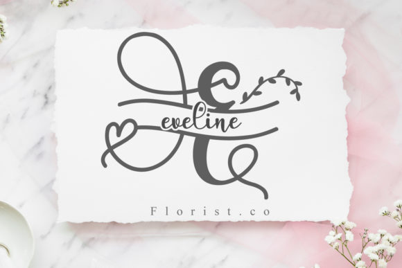 Thumbnail 4 of Ameliana Monogram Font
