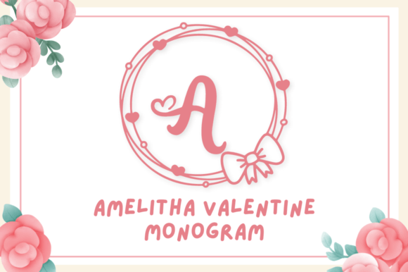 Preview of Amelitha Valentine Monogram Font