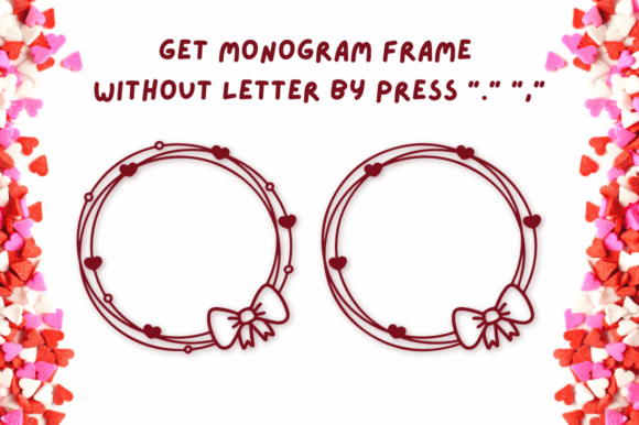 Thumbnail 4 of Amelitha Valentine Monogram Font