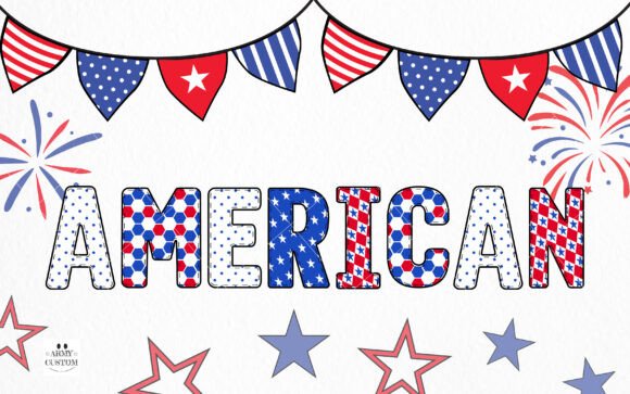 Thumbnail 2 of American 4th of July Bundle Font
