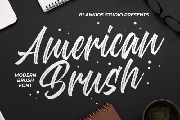 Preview of American Brush Font