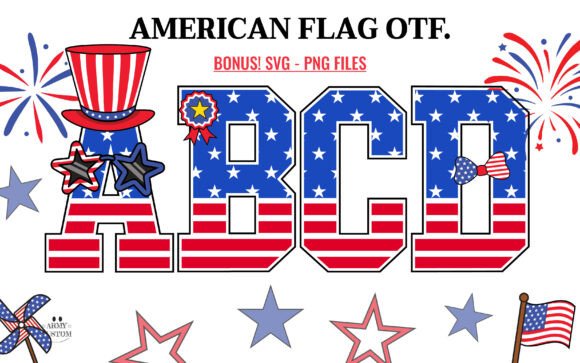 Preview of American Flag Font