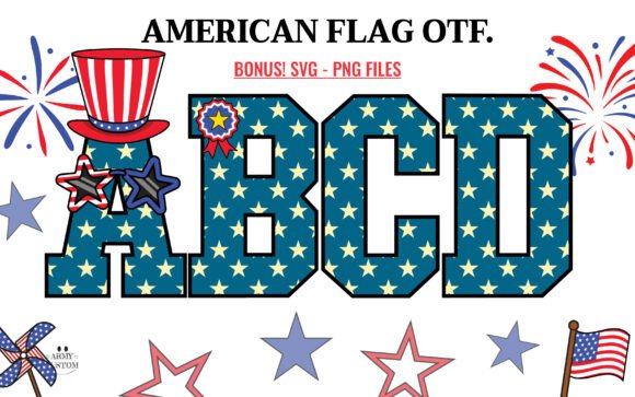 Preview of American Flag Font