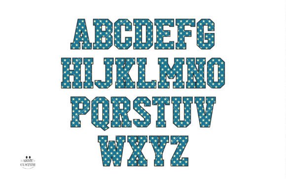 Thumbnail 4 of American Flag Font