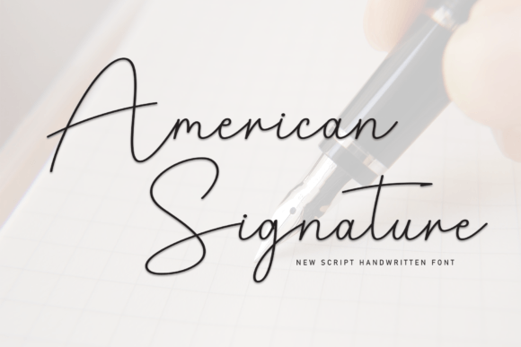 Preview of American Signature Font