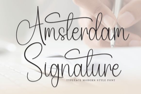 Preview of Amstedam Signature Font