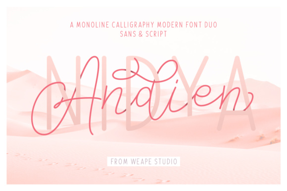 Preview of Andien Nidya Duo Font