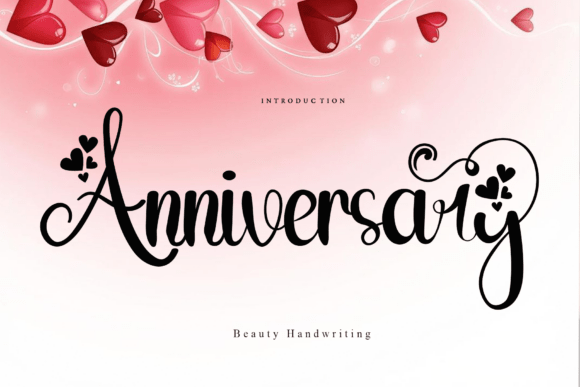 Preview of Anniversary Font