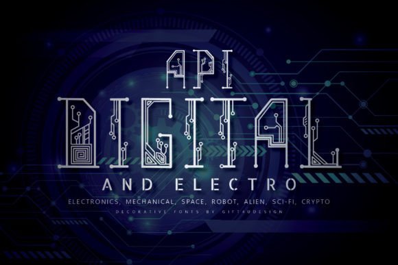 Preview of Api-digital Font